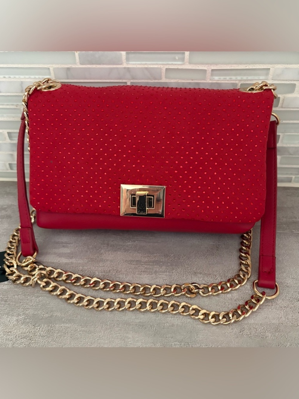 I.N.C. International Concepts Ajae Shoulder Bag Red Pepper